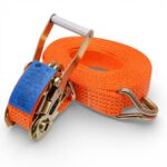 50mm Orange Polyester Ratchet Strap x 4 Metres With Claw Hook