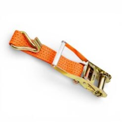 50mm orange polyester ratchet strap with claw hook 2