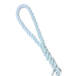 6mm white 3 strand nylon anchor rope reel with soft eye & stainless thimble 3