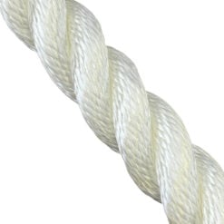 6mm white 3 strand nylon anchor rope reel with soft eye & stainless thimble 4