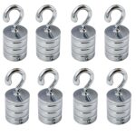 8 x 24mm Polished Chrome Reeded Hook Rope Fittings
