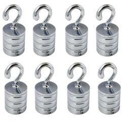 8 x 24mm polished chrome reeded hook rope fittings 1