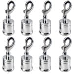 8 x 30mm Polished Chrome Clip Hook Rope Fittings