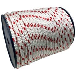 white with red fleck double braid polyester rope 3