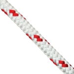 20mm White With Red Fleck Double Braid Polyester Rope x 75 Metre Reel