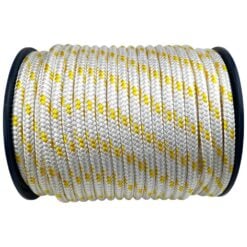 white with yellow fleck double braid polyester rope 2