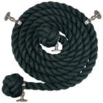 28mm Dark Green Natural Jute Bannister Rope x 11 Foot, 4 Satin Nickel Handrail Brackets