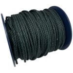 4mm Dark Green Natural Jute 3 Strand Rope x 100 Metre Reel