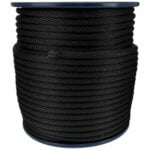 6mm Black Spiral Braided Polypropylene Bondage Rope 100 Metre Reel