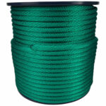 12mm Emerald Green Spiral Braided Polypropylene Bondage Rope 100 Metre Reel