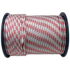 grey red double braid polyester rope reel 2