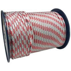 grey red double braid polyester rope reel 3