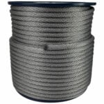 10mm Grey Spiral Braided Polypropylene Bondage Rope 100 Metre Reel
