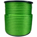 8mm Lime Green Spiral Braided Polypropylene Rope On A Reel