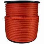 12mm Orange Spiral Braided Polypropylene Rope On A Reel