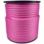 8mm Pink Spiral Braided Polypropylene Rope On A Reel