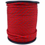 5mm Red With Blue Fleck Braided Polyester Rope x 100 Metre Reel