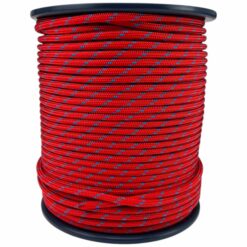 red with blue fleck braided polyester rope 1