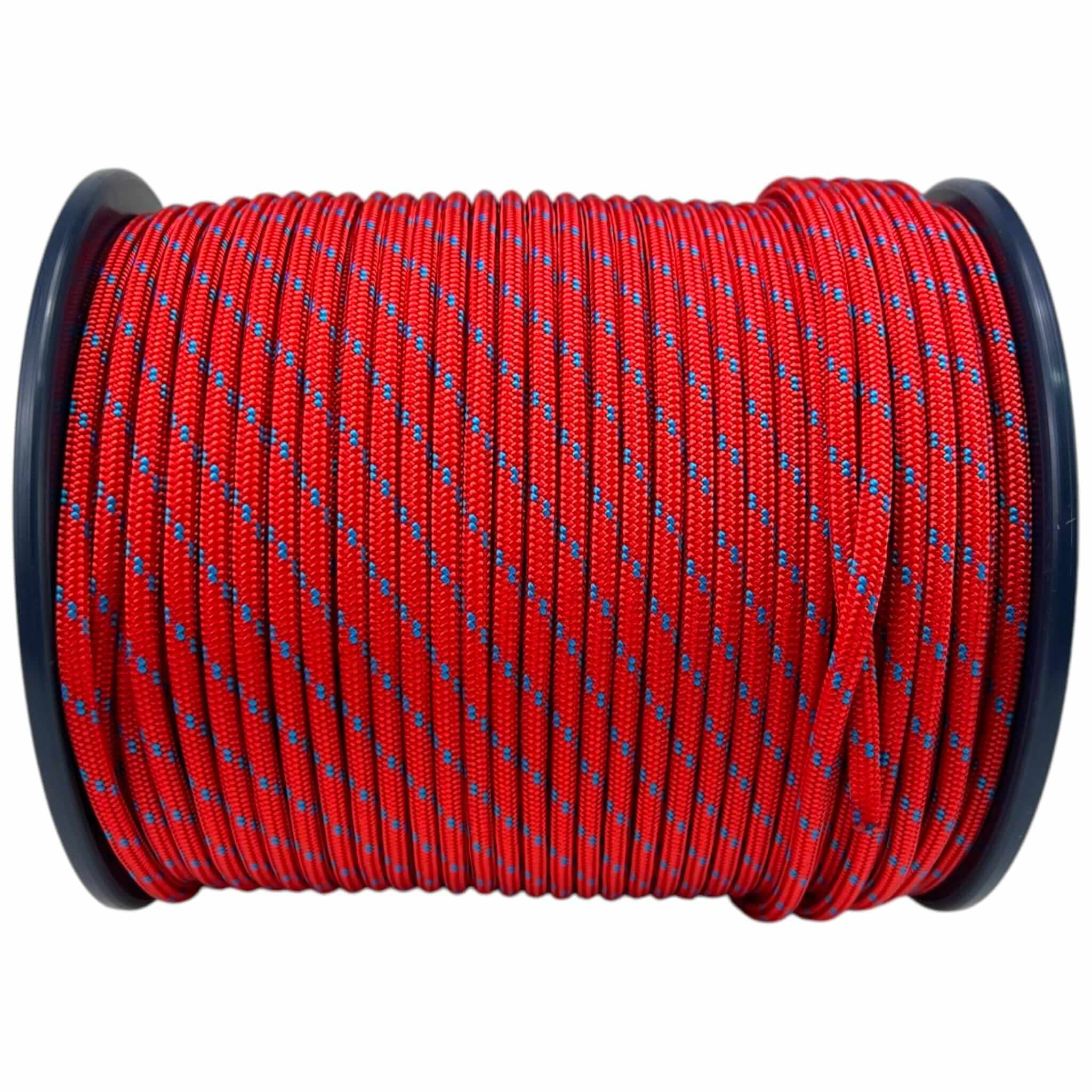 red with blue fleck braided polyester rope 2
