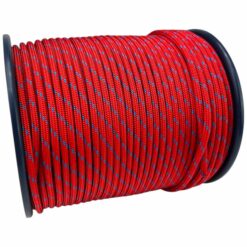 red with blue fleck braided polyester rope 3