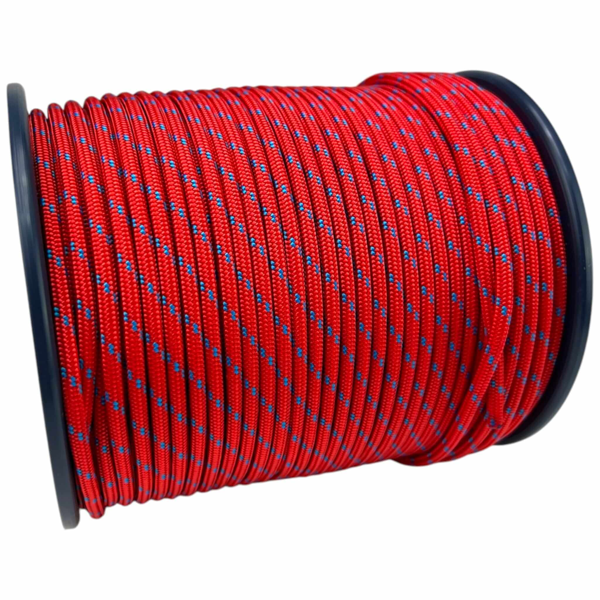 red with blue fleck braided polyester rope 3