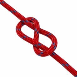 red with blue fleck braided polyester rope 8