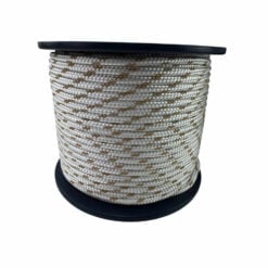white with beige fleck double braided polyetser 1