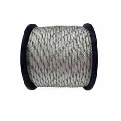 white with beige fleck double braided polyetser 3