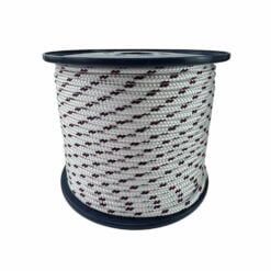 white with burgundy fleck double braided polyetser 5