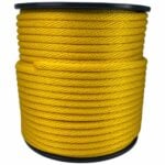6mm Yellow Spiral Braided Polypropylene Rope On A Reel